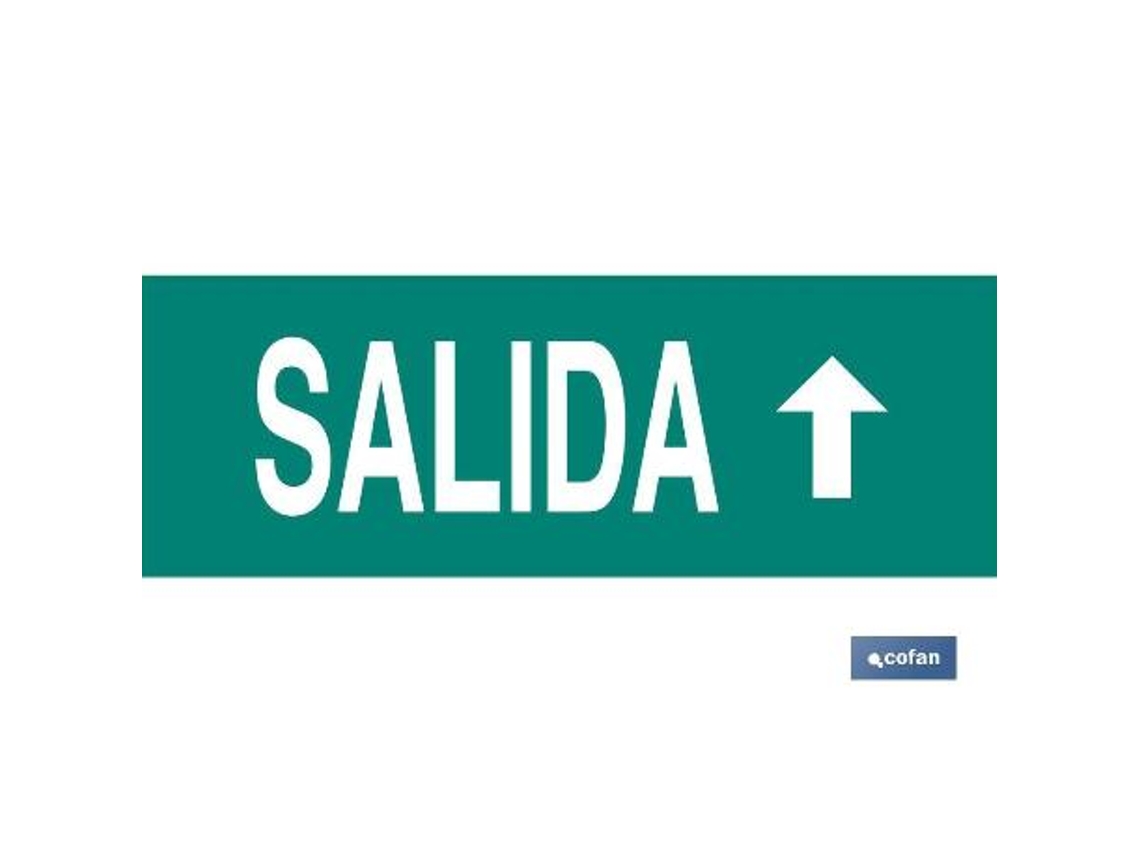 Señal luminiscente 400x100mm. señal salida arriba