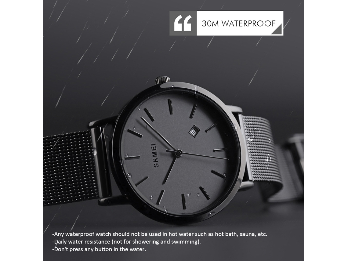 Reloj Analógico Skmei 1530 Para Mujer, Elegante, Con Indicador De Fecha, Brazalete De Acero Inoxidable Y Resistencia Al Agua De 30 Metros.