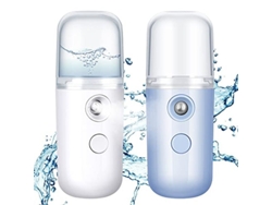 Linjou Humidificador Facial Portátil Nano De 2 Piezas (blanco Y Azul)