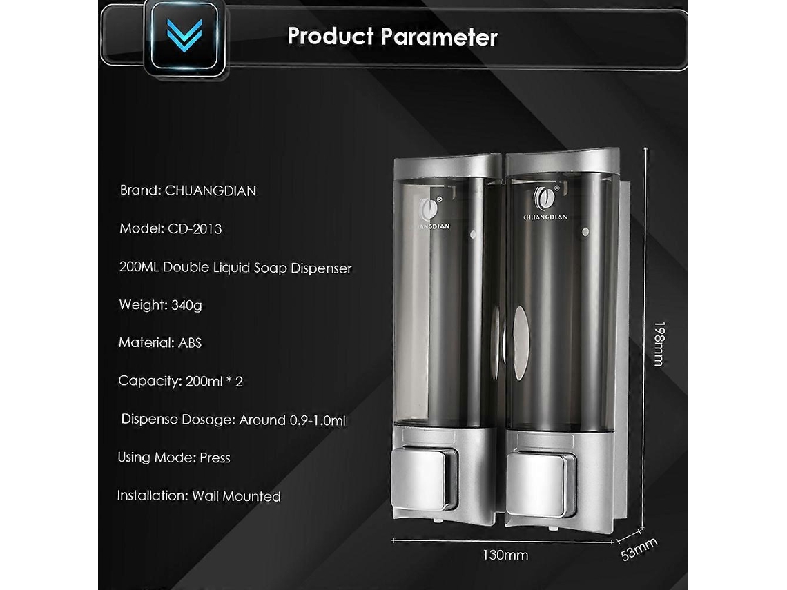 Dispensador de jabón manual de pared Rosewell para cocina y baño