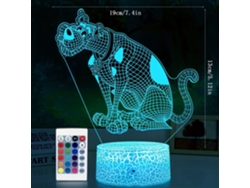 Luz Nocturna Infantil, Tira De Luz Visual 3d Con Control Remoto, 16 Cambios De Color Perro Siurn