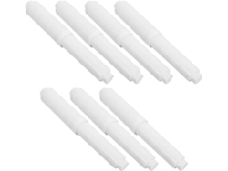Juego de 7 varillas de repuesto para portarrollos de papel higiénico, con resorte de plástico, para baño, color blanco. Slowmoose