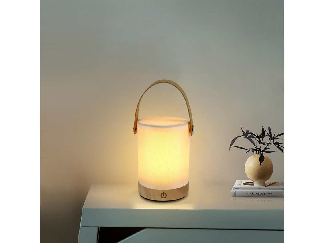 Lámpara de mesa LED táctil, lámpara de noche regulable, inalámbrica, con USB Zmh