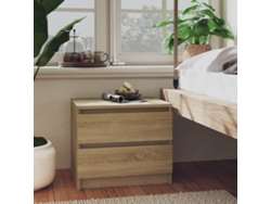 Mesas Cabeceira LOVELY HOME Mesinha 2 Pcs 50X39X43,5Cm Contraplacado Carvalho Sono.