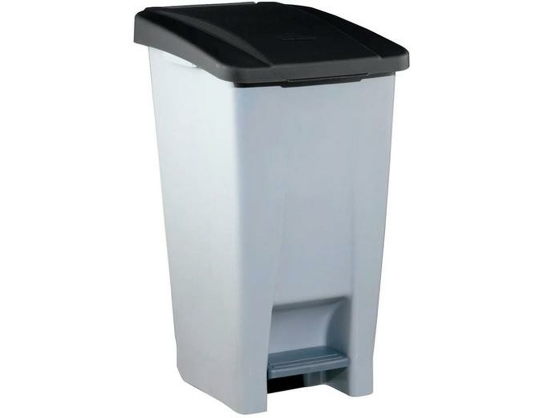 Cubo de Basura con Pedal DENOX Negro Gris 120 L