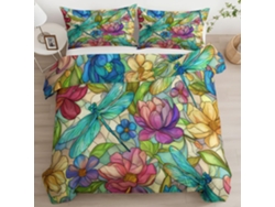 Juego Ropa Cama Funda Nórdica Diseño Microfibra Funda Juego Almohada 90x190 Cm 90 X 190 65
