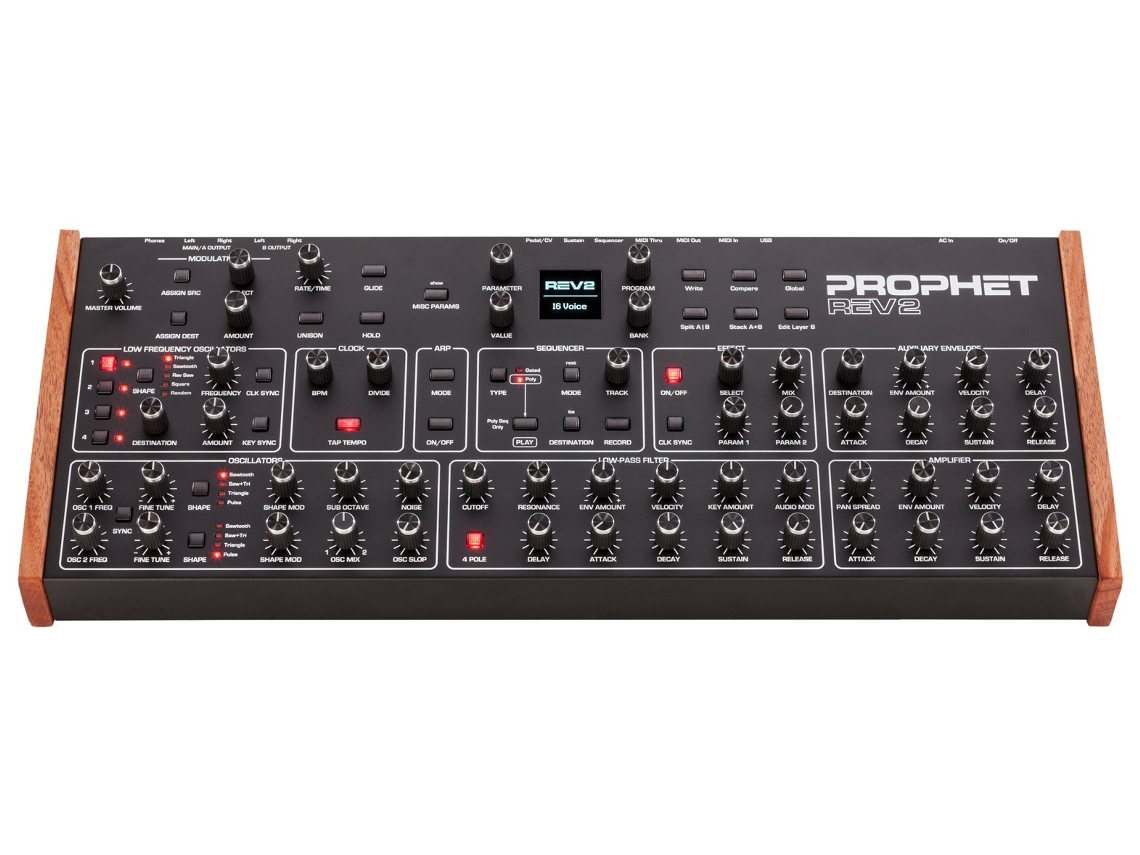 Sintetizador analógico polifónico de 16 voces Sequential Prophet Rev2 Desktop