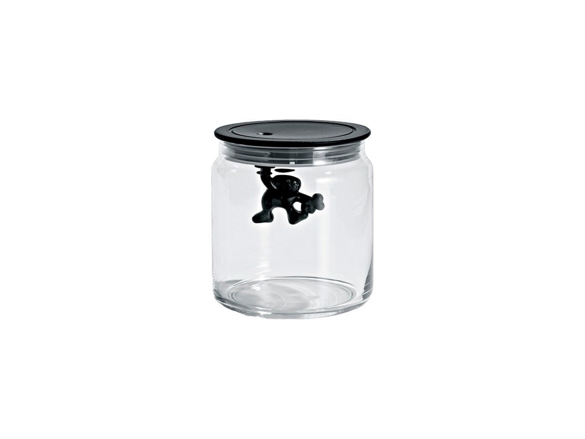 Tarro con Tapa HermÃ©tica Negro 700Ml - Gianni A Little Man Holding On Tight A DI ALESSI