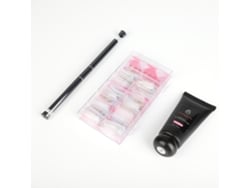Rebe-set De Moldes E Gel Construtor Uv Para Extensões De Unhas Com Cola Arte De Unhas Rosa