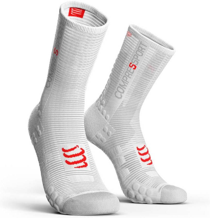 Calcetines COMPRESSPORT Calcetine Racing V3.0 Bike Mart Blanco