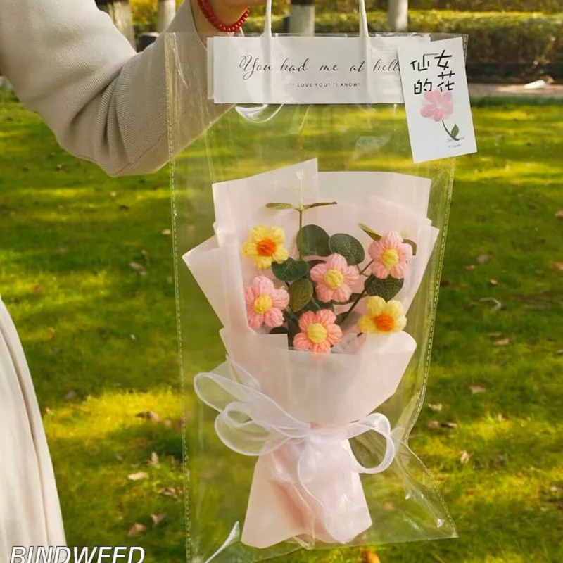 Ramos De Graduación Tejidos A Mano A Crochet, Ramos Artificiales Para Decoración De Bodas.