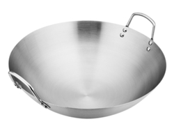 Wok de acero Slowmoose de 28 cm con fondo redondo, utensilios de cocina