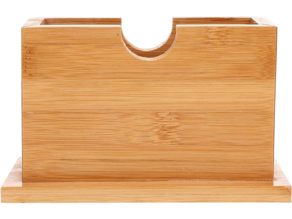 Caja Para Pañuelos Y Servilletas De Bambú Con Diseño Sencillo Y Elegante.