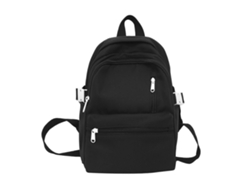 Mochila escolar moderna y elegante para portátiles, mochila informal para estudiantes y profesionales, negra.
