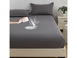 Protector De Colchón Impermeable, Funda De Almohada No Incluida, Suave Y Delicado Para La Piel, Color Gris, 200x220cm. Panoona