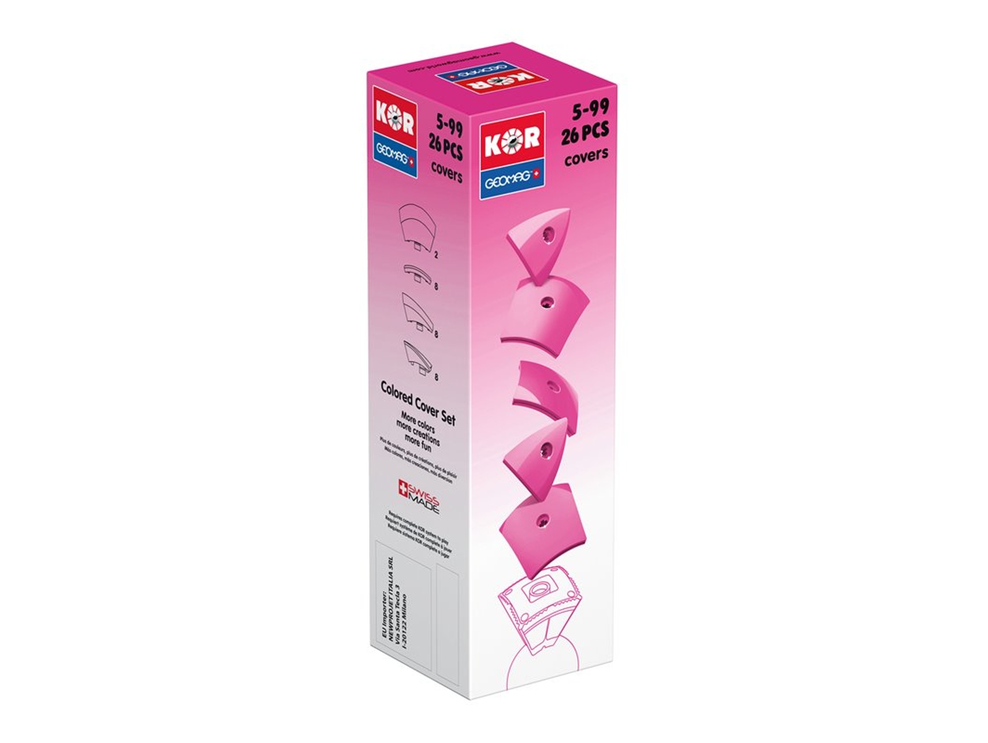 Juego Magnético GEOMAG KOR 2.0 Pantone 232 Pink 26 piezas (Edad Mínima: 5)