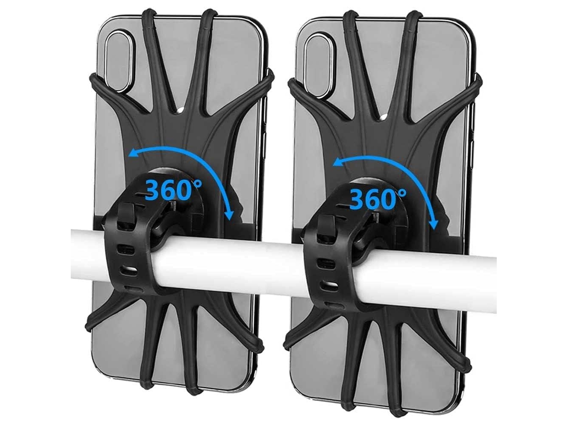 Soporte universal de silicona para teléfono móvil, apto para bicicletas y motos, con rotación de 360°. Mdug
