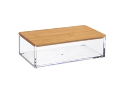 5five - caja rectangular angular de bambú selena, modelo pequeño