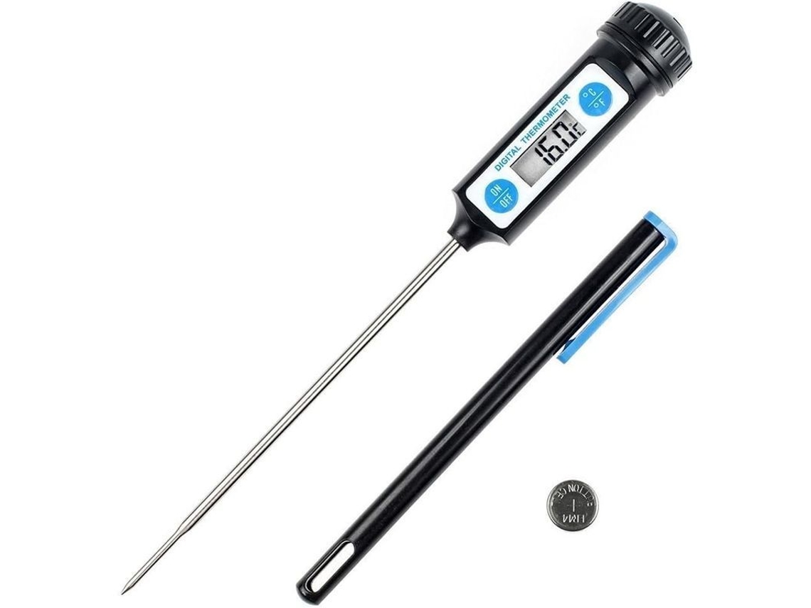 Termómetro Digital De Cocina Con Sonda Larga Y Pantalla Lcd Para Carne, Azúcar Y Barbacoa.