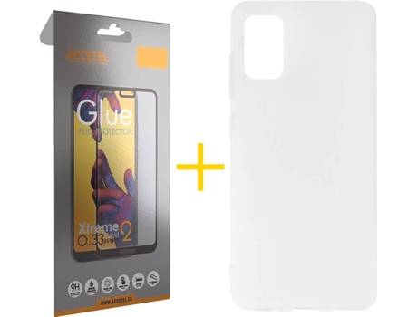 Kit Funda + Protector de Pantalla Samsung Galaxy A51 5G ACCETEL Full 1 (Transparente)