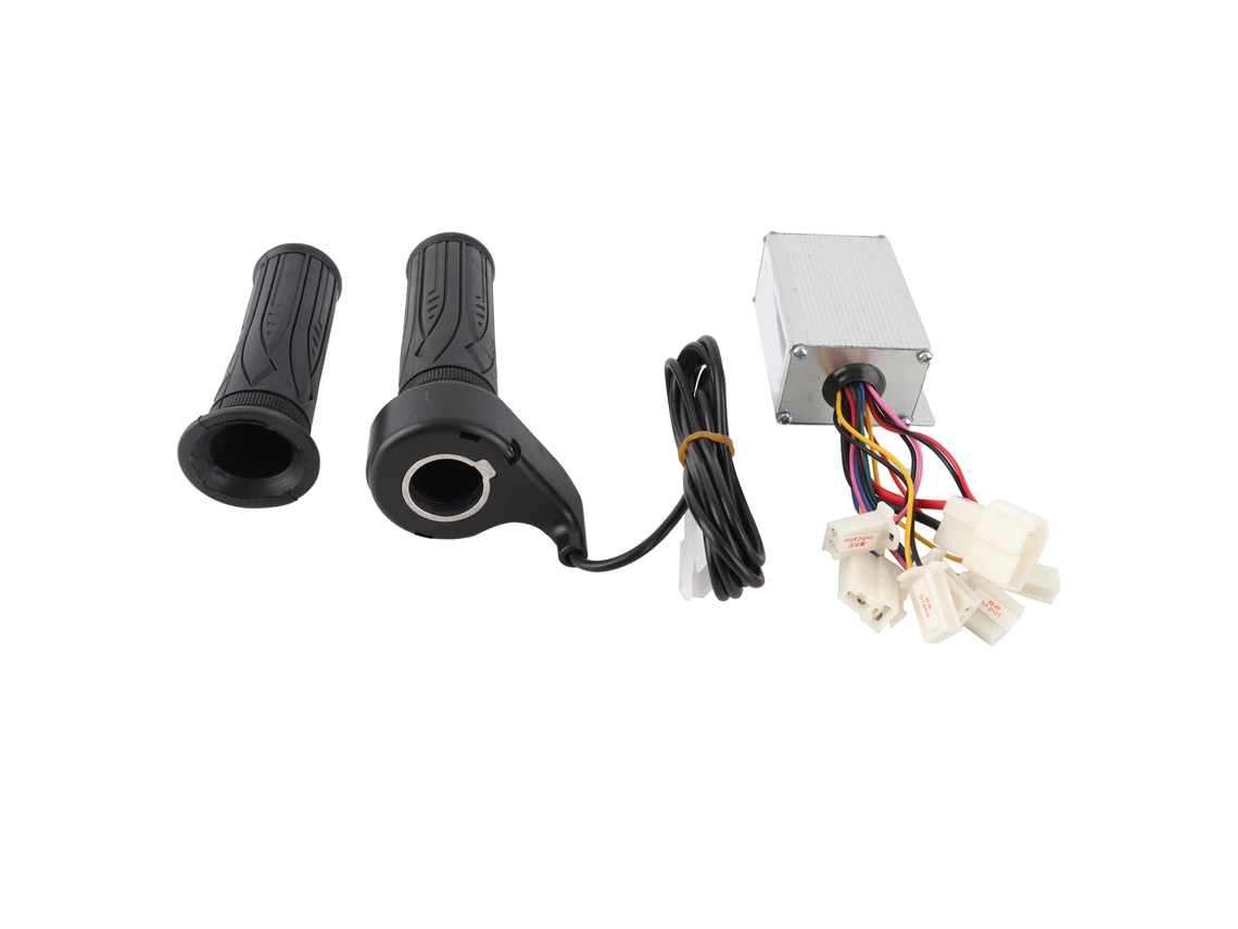 2026-set Mando Acelerador Aluminio Para Patinete Eléctrico 12v 250w Controlador Brushless Grip De Goma Cable Largo