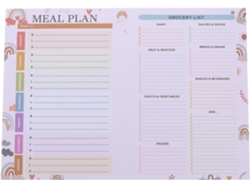 Bloco De Notas Magnético B5 18x25 Cm Para Planejamento Semanal De Refeições, Lista De Compras Destacável, 52