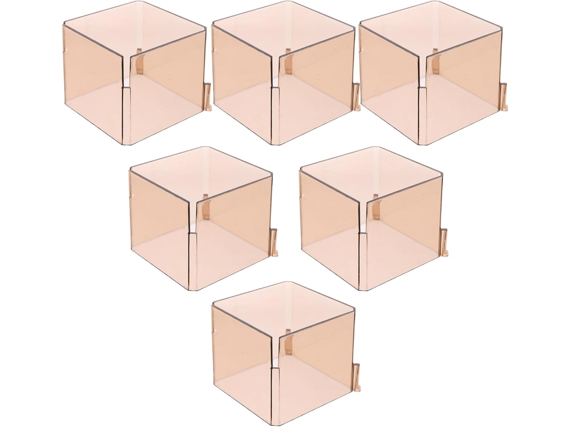 Besportble Healeved De Cajones De Plástico Marrón Y Ensamblar 8.00 X 7.50 X 6.10 Cm Pulgadas -color: Transp...