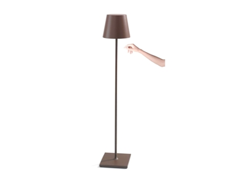 Lámpara Poldina Pro XXL Corten LED recargable y regulable 150cm ZAFFERANO