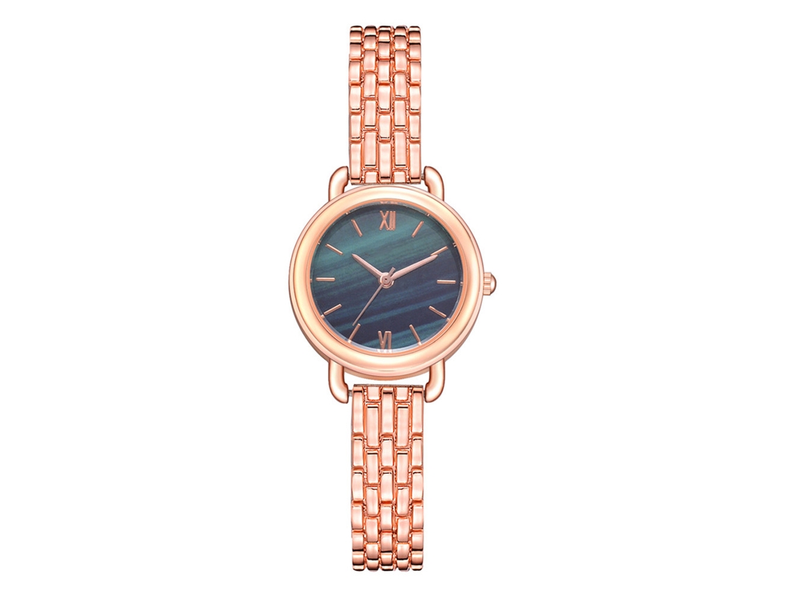 Reloj De Pulsera De Cuarzo Gaiety Para Mujer Con Correa De Aleación Verde.