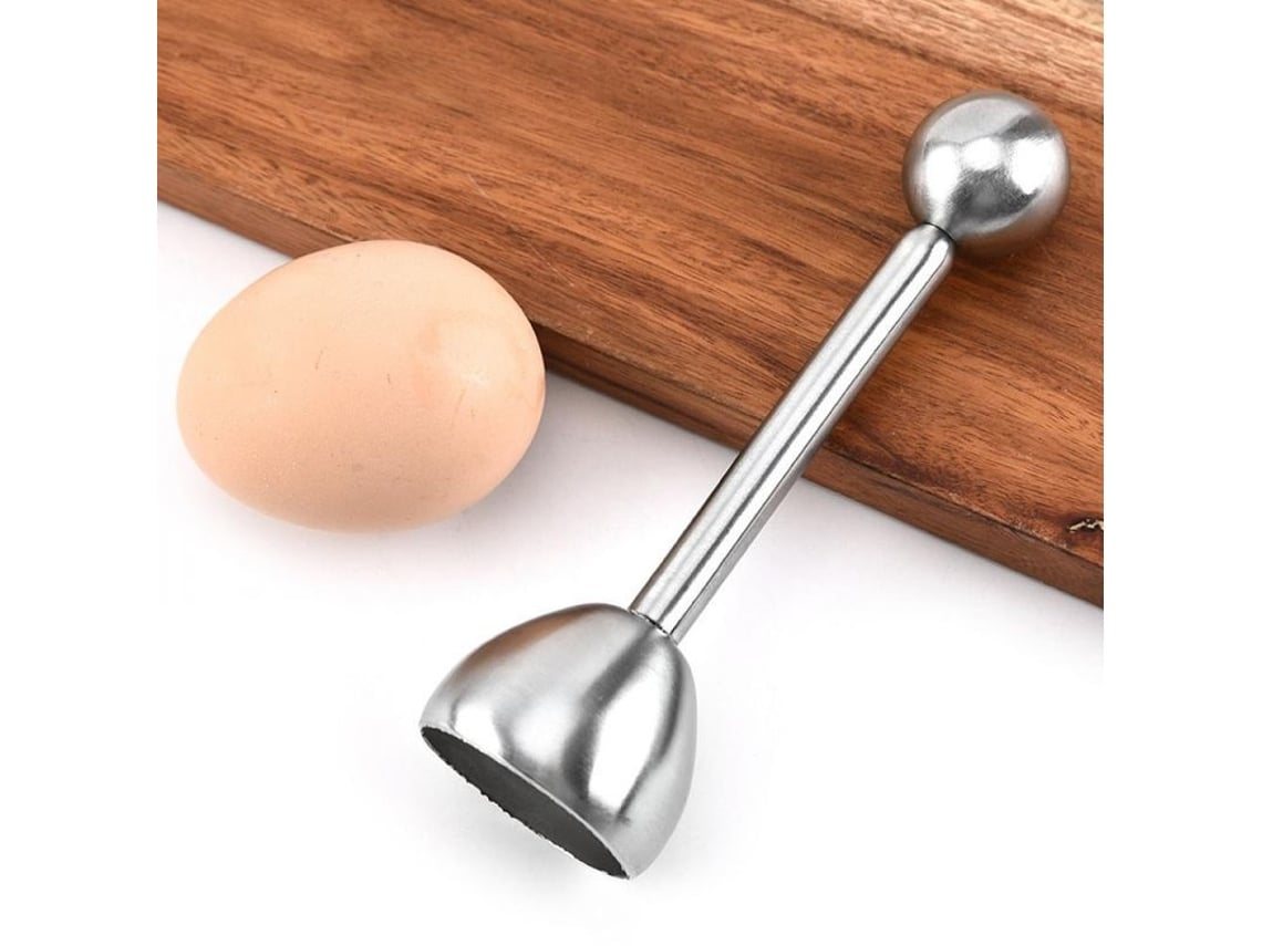 Herramienta de cocina Rebe de acero inoxidable para abrir huevos duros, cortador y golpeador.