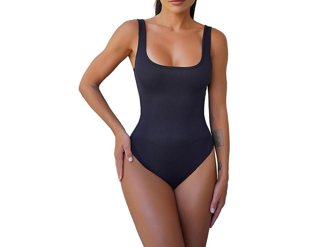 2026-body Para Mujer Control Abdominal Sin Mangas Sin Costuras Esculpir Tanga