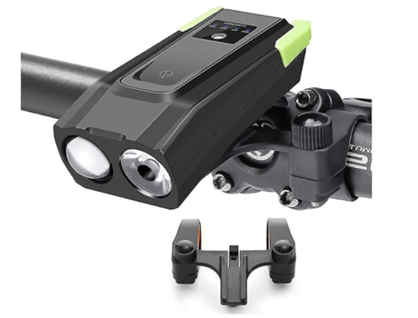 Luces de bicicleta de inducción inteligentes, luces de bicicleta (negro) VEANXIN
