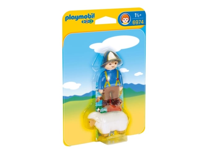 PLAYMOBIL 1.2.3: Granjero con ovejas - 6974 (Edad Mínima: 1,5)