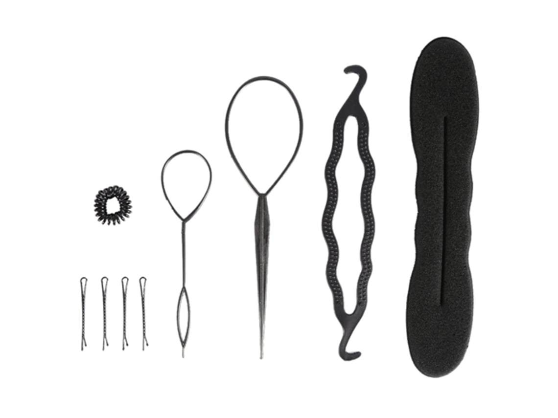 Herramienta De Peinado Para Mujer Clip Hacer Moño Trenzador Accesorios Diy Moda Novedad (9pcs)