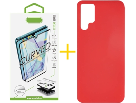 Carcasa + Protector de Pantalla para Samsung Galaxy S22 Ultra 5G SKYHE Rojo