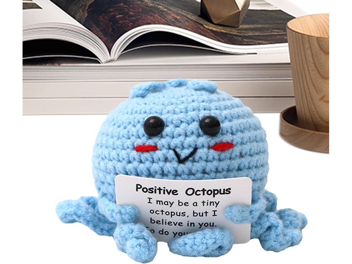 Animales Positivos Muñeco Pulpo Tejido Tarjeta Ánimo Juguete Inspirador Profesores Estudiantes Mujeres Hombres