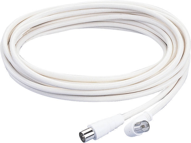 Cable de Antena POLY POOL (Coaxial - 5 m - Blanco)