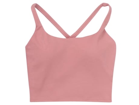 Sujetador de Mujer para Fitness ZMDECQNA Sujetadores Deportivos Espalda Cruzada Almohadilla Pecho Extraíble Rosa (M)