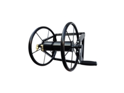 Relaxdays Carrete Para Manguera Acero Inoxidable 60 M Montaje En Pared Conector Clic 55×48×42 Cm, Negro