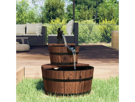 Fuente de Agua VIDAXL con bomba (44,5x44,5x58 cm - Madera)