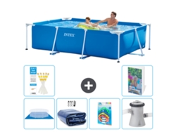 Intex Piscina Com Estrutura Retangular - 260x160x65 Cm - 7-peças S46