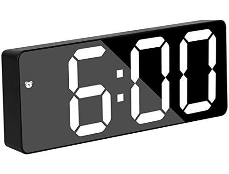 Despertadores digitales inteligentes para dormitorios, pantalla LED de 6,7 pulgadas, repetición, regulable, temperatura, fecha, 12/24 horas, pequeñ...