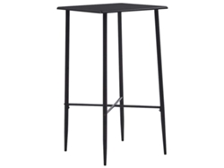 Maison Exclusive - Juego De Mesa Alta Y Taburetes 3 Piezas Plástico Negro