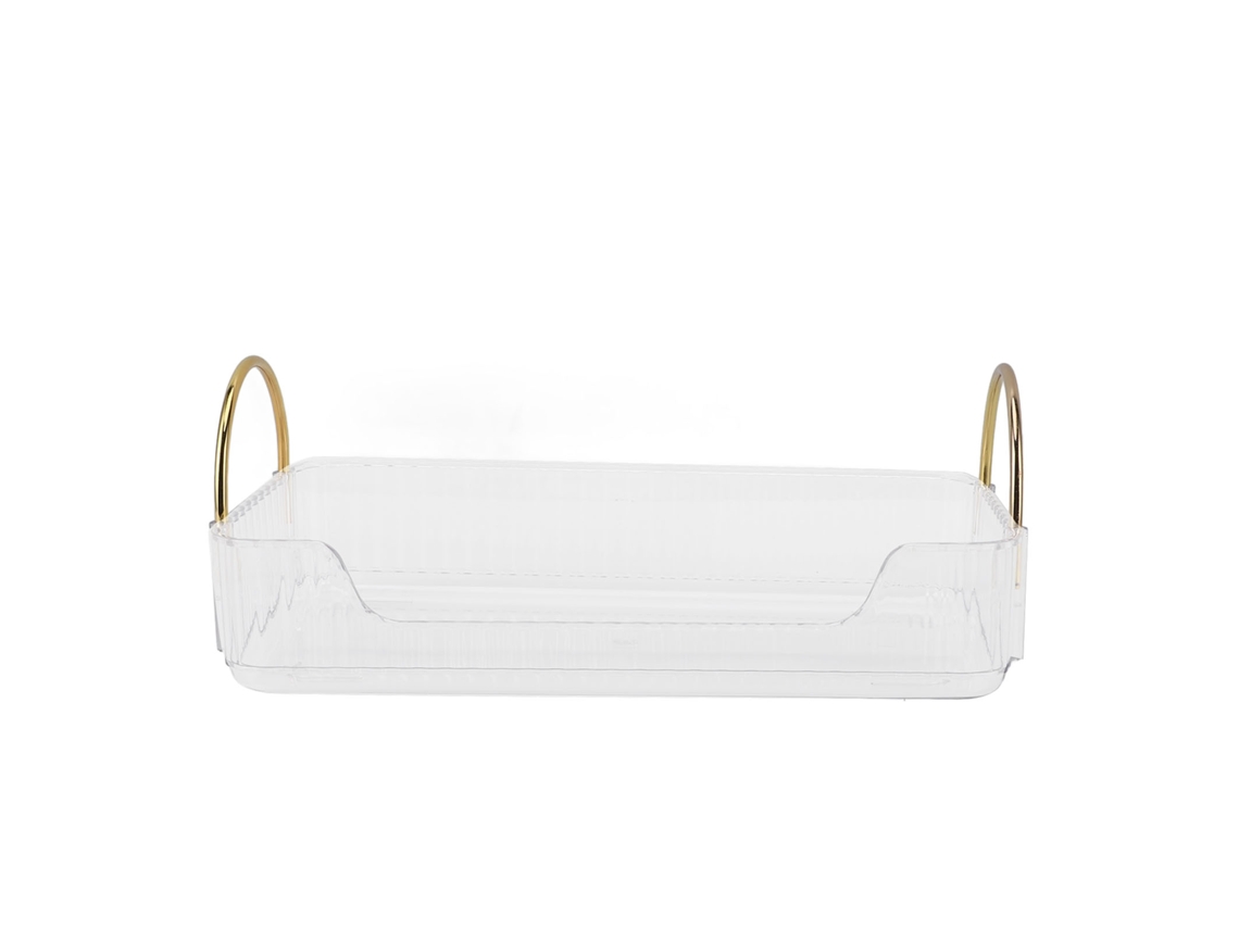 Organizador De Baño Para El Tocador Con Bandejas Transparentes Blancas Para Cosméticos Y Joyas.