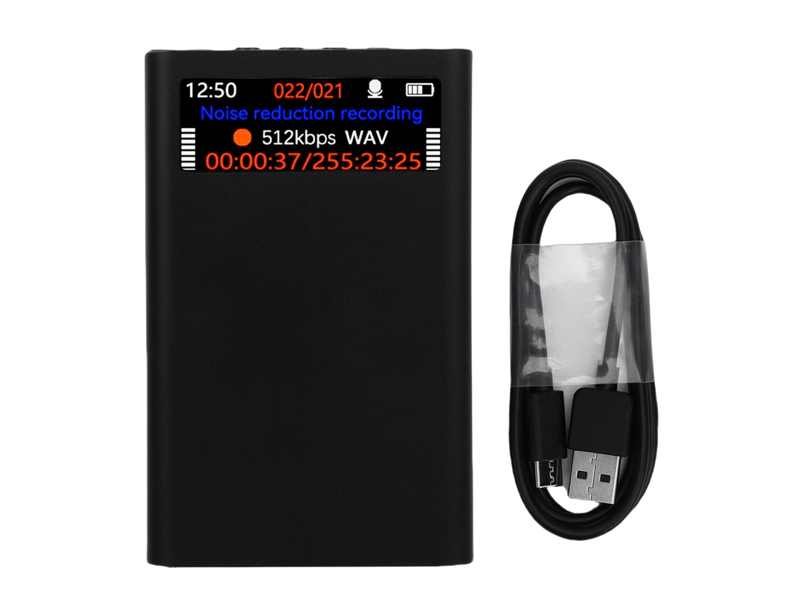 Grabadora De Voz Batería Ultra Larga Un Botón 64gb Magnética Reducción De Ruido Portátil