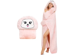 Manta Con Capucha, Manta De Felpa Usable, Manta De Capa Cálida Unisex (conejo) Cuich