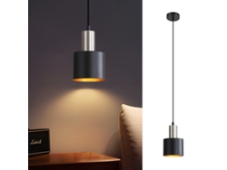 Lámpara colgante para mesa de comedor, E27, color negro, retro, ajustable en altura, para mesita de noche, Nettlife