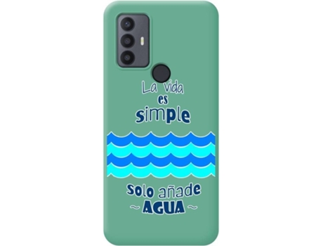 Carcasa para TCL 30 SE TUMUNDOSMARTPHONE Silicona Líquida Dibujos Verde