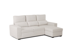 Sofá Cama 3 Plazas BUDWING Harper Beige + Chaise Longue + Almacenamiento Integrado (248,5 x 117 x 90 cm - Reversible Lado Derecho/Izquierdo)