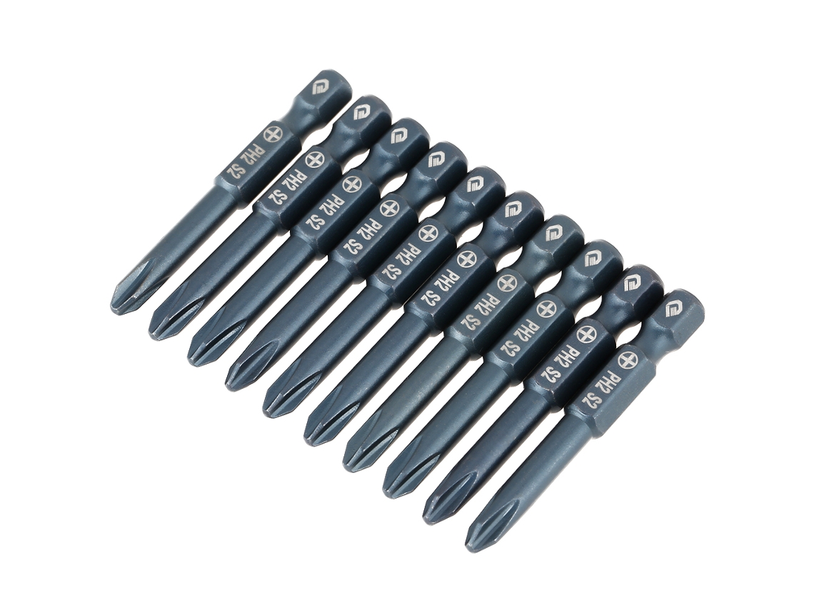 Conjunto de 10 Pontas de Chave de Cabeça Cruzada Ph2 | S/MARCA